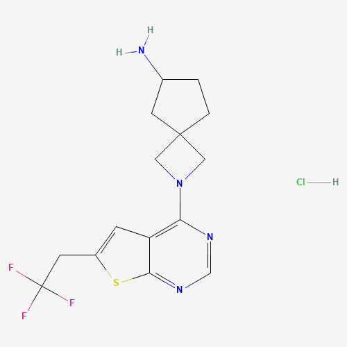 2-(6-(2,2,2-Trifluoroethyl)thieno[2,3-d]pyrimidin-4-yl)-2-azaspiro[3.4]octan-6-amine hydrochloride
