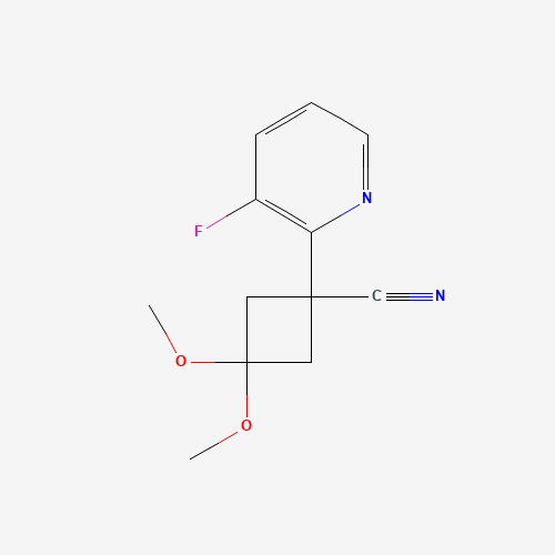1-(3-Fluoropyridin-2-yl)-3,3-dimethoxycyclobutane-1-carbonitrile