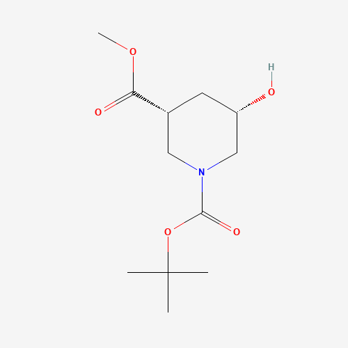 1-(tert-Butyl) 3-methyl (3R,5S)-5-hydroxypiperidine-1,3-dicarboxylate