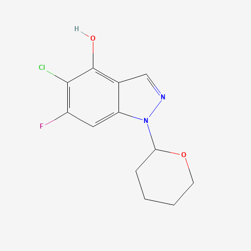 5-Chloro-6-fluoro-1-tetrahydropyran-2-yl-indazol-4-ol
