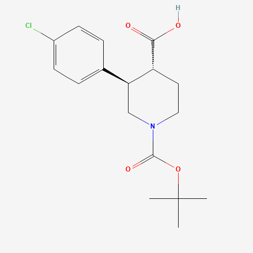 (3R,4R)-1-(tert-Butoxycarbonyl)-3-(4-chlorophenyl)piperidine-4-carboxylic acid
