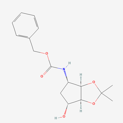Benzyl ((3aR,4S,6R,6aS)-6-hydroxy-2,2-dimethyltetrahydro-4H-cyclopenta[d][1,3]dioxol-4-yl)carbamate