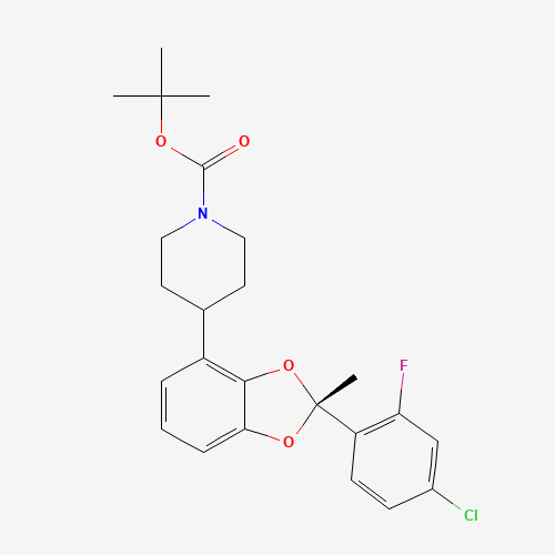 tert-Butyl (R)-4-(2-(4-chloro-2-fluorophenyl)-2-methylbenzo[d][1,3]dioxol-4-yl)piperidine-1-carboxylate