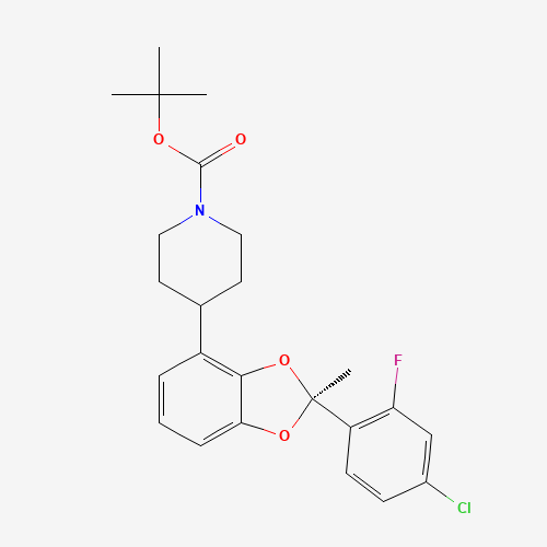 tert-Butyl (S)-4-(2-(4-chloro-2-fluorophenyl)-2-methylbenzo[d][1,3]dioxol-4-yl)piperidine-1-carboxylate