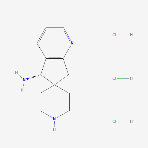 (S)-5,7-Dihydrospiro[cyclopenta[b]pyridine-6,4'-piperidin]-5-amine trihydrochloride