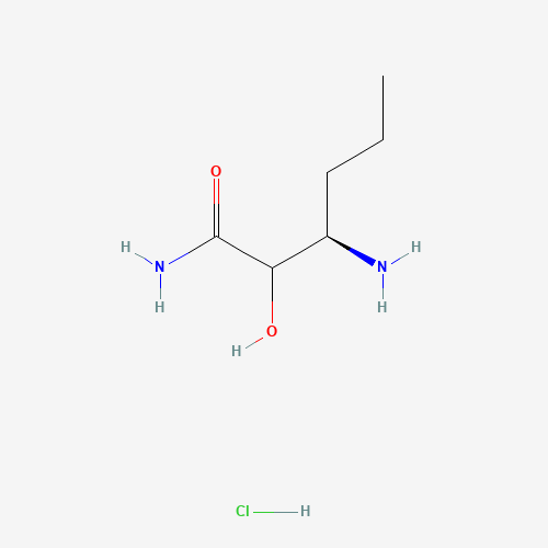 (3R)-3-Amino-2-hydroxyhexanamide hydrochloride