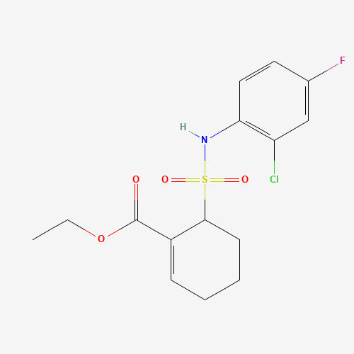 Ethyl 6-(N-(2-chloro-4-fluorophenyl)sulfamoyl)cyclohex-1-enecarboxylate