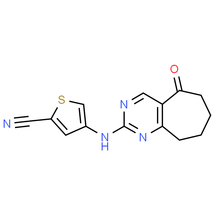4-((5-Oxo-6,7,8,9-tetrahydro-5H-cyclohepta[d]pyrimidin-2-yl)amino)thiophene-2-carbonitrile