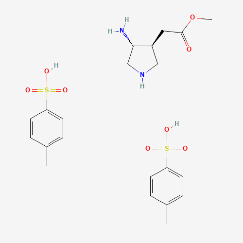 Methyl 2-((3S,4R)-4-aminopyrrolidin-3-yl)acetate bis(4-methylbenzenesulfonate) - Achmem