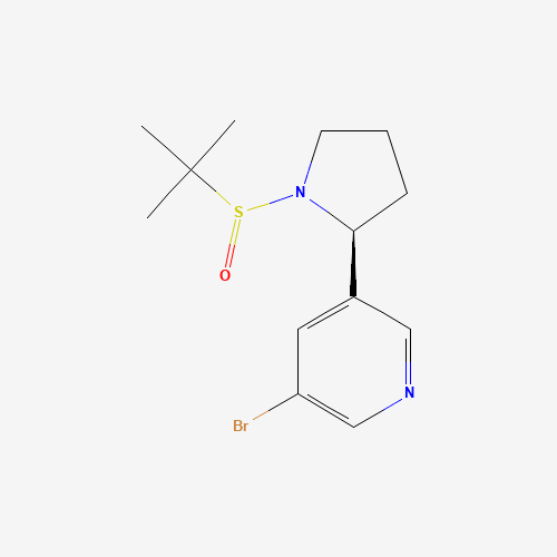 3-Bromo-5-((S)-1-((S)-tert-butylsulfinyl)pyrrolidin-2-yl)pyridine