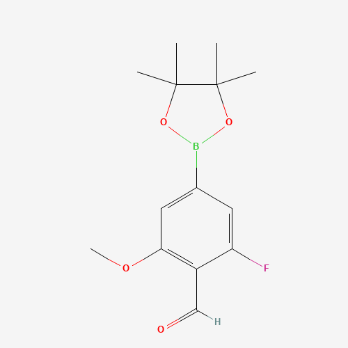2-Fluoro-6-methoxy-4-(4,4,5,5-tetramethyl-1,3,2-dioxaborolan-2-yl)benzaldehyde