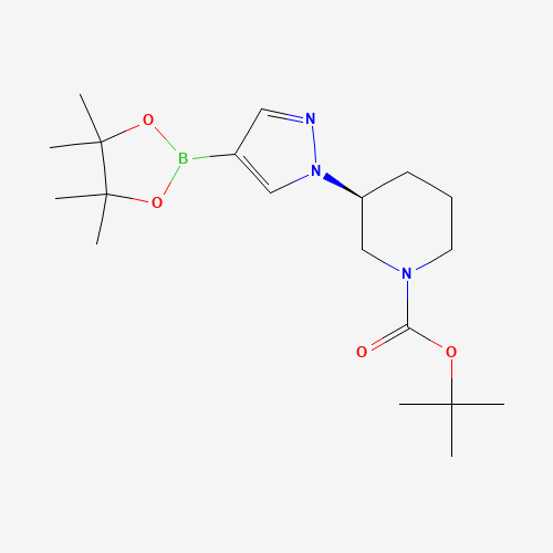 tert-Butyl (S)-3-(4-(4,4,5,5-tetramethyl-1,3,2-dioxaborolan-2-yl)-1H-pyrazol-1-yl)piperidine-1-carboxylate