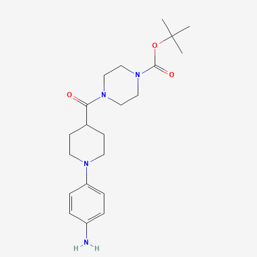tert-Butyl 4-(1-(4-aminophenyl)piperidine-4-carbonyl)piperazine-1-carboxylate