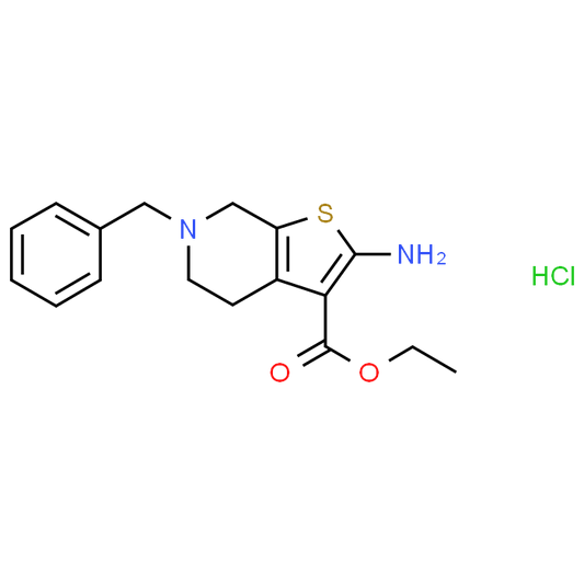 Ethyl 2-amino-6-benzyl-4,5,6,7-tetrahydrothieno[2,3-c]pyridine-3-carboxylate hydrochloride