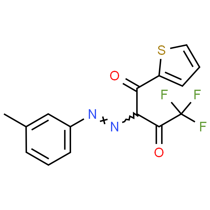 4,4,4-Trifluoro-1-(thiophen-2-yl)-2-(2-(m-tolyl)hydrazono)butane-1,3-dione