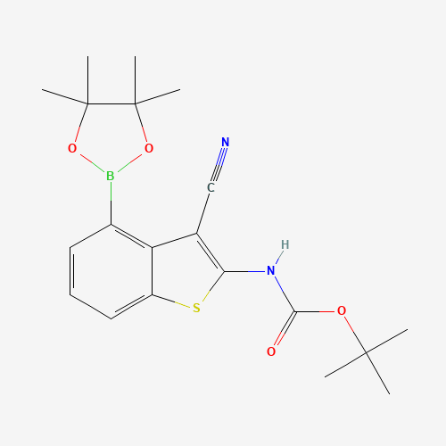 tert-Butyl (3-cyano-4-(4,4,5,5-tetramethyl-1,3,2-dioxaborolan-2-yl)benzo[b]thiophen-2-yl)carbamate