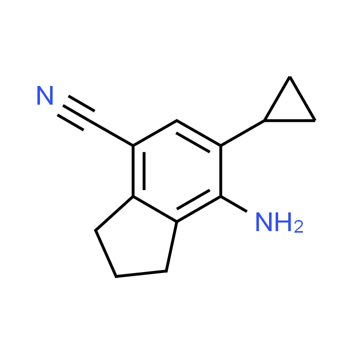 7-Amino-6-cyclopropyl-2,3-dihydro-1H-indene-4-carbonitrile