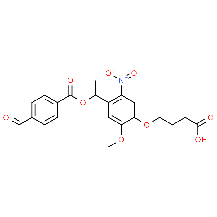 4-(4-(1-((4-Formylbenzoyl)oxy)ethyl)-2-methoxy-5-nitrophenoxy)butanoic acid