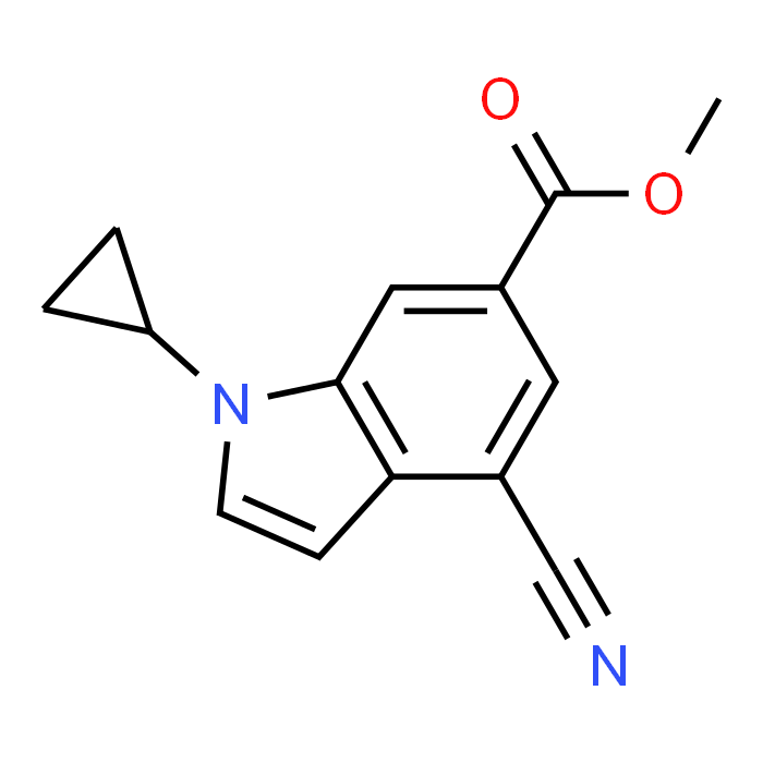 Methyl 4-cyano-1-cyclopropyl-1H-indole-6-carboxylate - Achmem