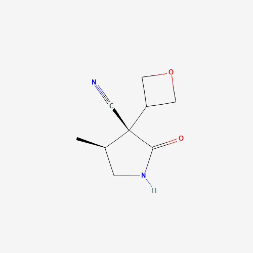 (3R,4S)-4-Methyl-3-(oxetan-3-yl)-2-oxopyrrolidine-3-carbonitrile