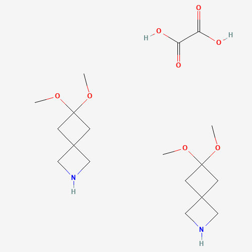 6,6-Dimethoxy-2-azaspiro[3.3]heptane hemioxalate