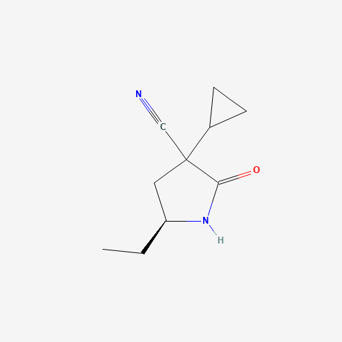 (5S)-3-Cyclopropyl-5-ethyl-2-oxopyrrolidine-3-carbonitrile
