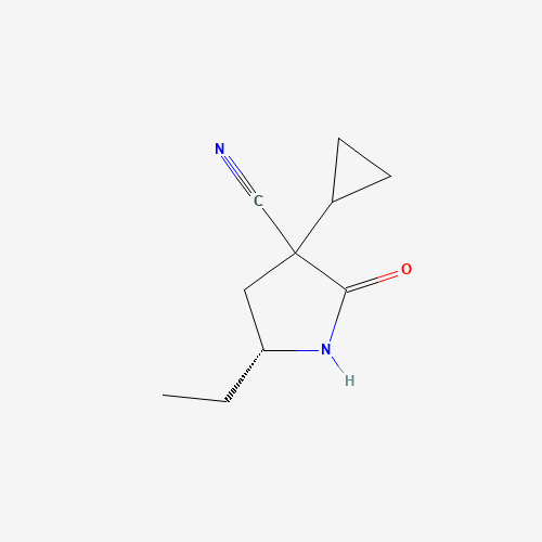 (5R)-3-Cyclopropyl-5-ethyl-2-oxopyrrolidine-3-carbonitrile
