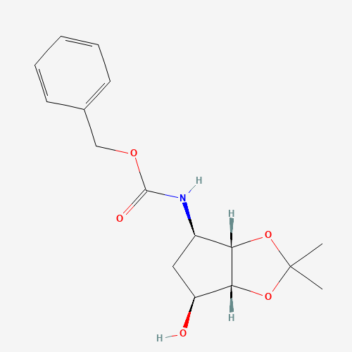 Benzyl ((3aS,4R,6S,6aR)-6-hydroxy-2,2-dimethyltetrahydro-3aH-cyclopenta[d][1,3]dioxol-4-yl)carbamate