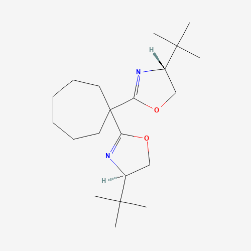 (4R,4'R)-2,2'-(Cycloheptane-1,1-diyl)bis(4-(tert-butyl)-4,5-dihydrooxazole)