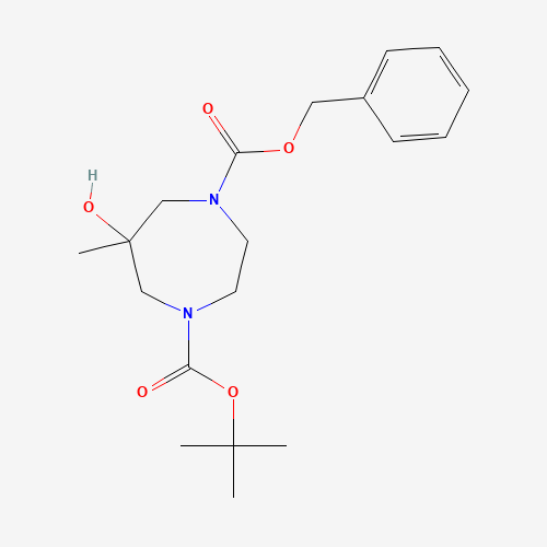1-Benzyl 4-(tert-butyl) 6-hydroxy-6-methyl-1,4-diazepane-1,4-dicarboxylate