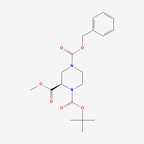 (R)-4-Benzyl 1-tert-butyl 2-methyl piperazine-1,2,4-tricarboxylate