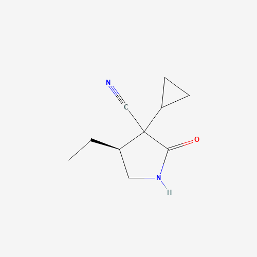 (4S)-3-Cyclopropyl-4-ethyl-2-oxopyrrolidine-3-carbonitrile