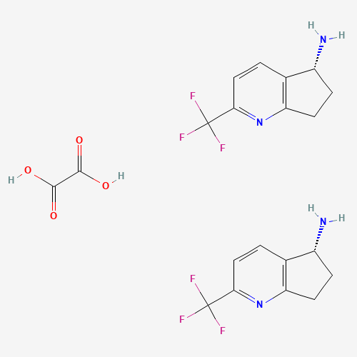 (R)-2-(Trifluoromethyl)-6,7-dihydro-5H-cyclopenta[b]pyridin-5-amine hemioxalate