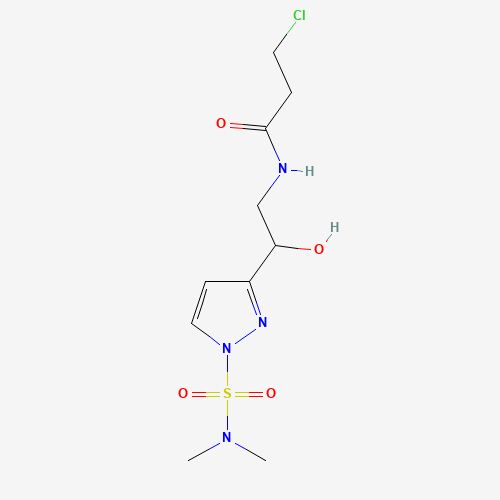 3-Chloro-N-(2-(1-(N,N-dimethylsulfamoyl)-1H-pyrazol-3-yl)-2-hydroxyethyl)propanamide