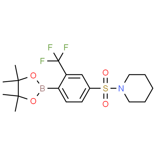 1-((4-(4,4,5,5-Tetramethyl-1,3,2-dioxaborolan-2-yl)-3-(trifluoromethyl)phenyl)sulfonyl)piperidine