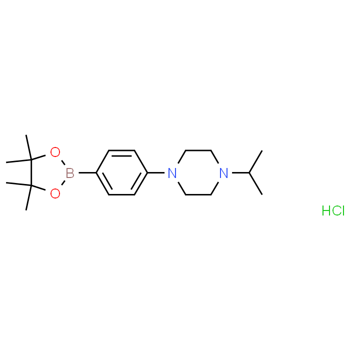 1-Isopropyl-4-(4-(4,4,5,5-tetramethyl-1,3,2-dioxaborolan-2-yl)phenyl)piperazine hydrochloride