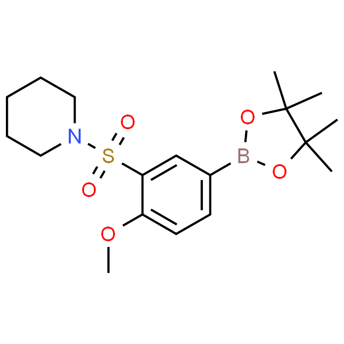 1-((2-Methoxy-5-(4,4,5,5-tetramethyl-1,3,2-dioxaborolan-2-yl)phenyl)sulfonyl)piperidine