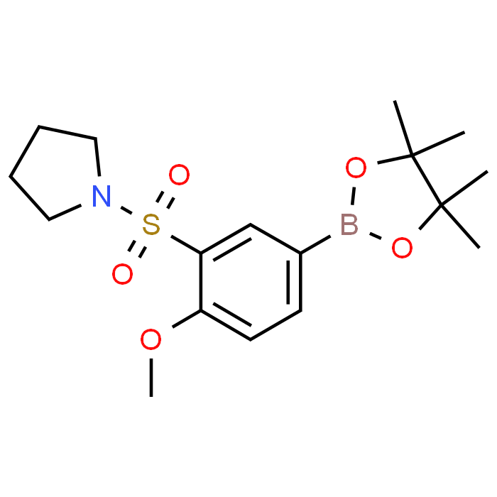 1-((2-Methoxy-5-(4,4,5,5-tetramethyl-1,3,2-dioxaborolan-2-yl)phenyl)sulfonyl)pyrrolidine