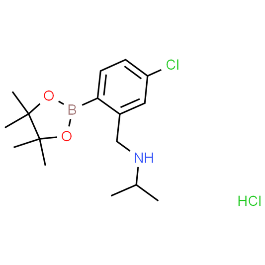 N-(5-Chloro-2-(4,4,5,5-tetramethyl-1,3,2-dioxaborolan-2-yl)benzyl)propan-2-amine hydrochloride
