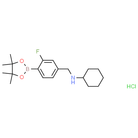 N-(3-Fluoro-4-(4,4,5,5-tetramethyl-1,3,2-dioxaborolan-2-yl)benzyl)cyclohexanamine hydrochloride