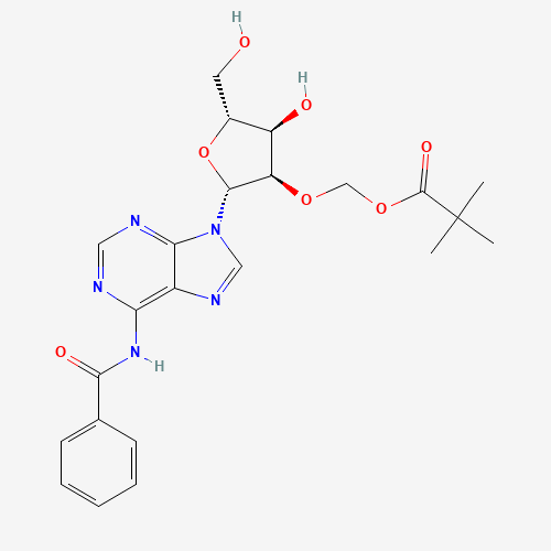 (((2R,3R,4R,5R)-2-(6-Benzamido-9H-purin-9-yl)-4-hydroxy-5-(hydroxymethyl)tetrahydrofuran-3-yl)oxy)methyl pivalate