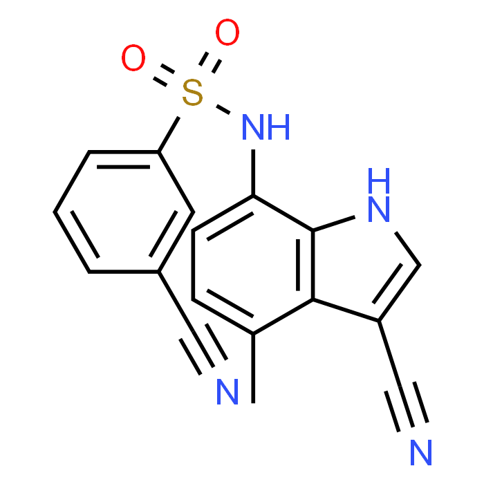 3-Cyano-N-(3-cyano-4-methyl-1H-indol-7-yl)benzenesulfonamide