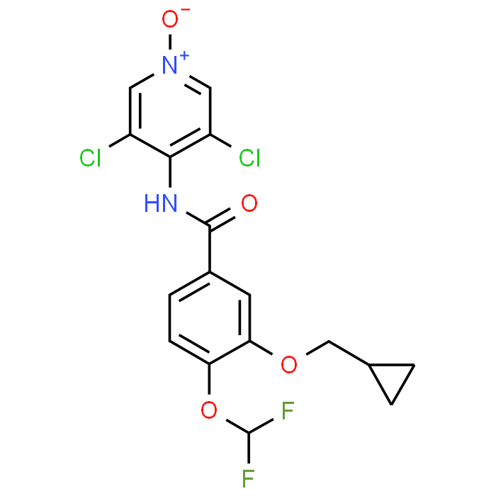 3,5-Dichloro-4-(3-(cyclopropylmethoxy)-4-(difluoromethoxy)benzamido)pyridine 1-oxide