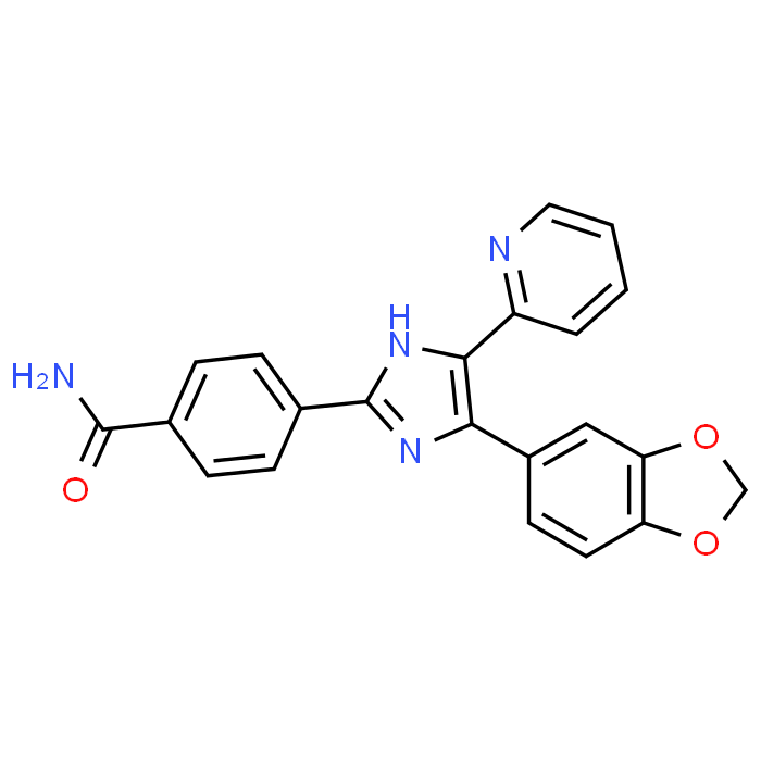 4-(4-(Benzo[d][1,3]dioxol-5-yl)-5-(pyridin-2-yl)-1H-imidazol-2-yl)benzamide