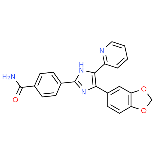 4-(4-(Benzo[d][1,3]dioxol-5-yl)-5-(pyridin-2-yl)-1H-imidazol-2-yl)benzamide