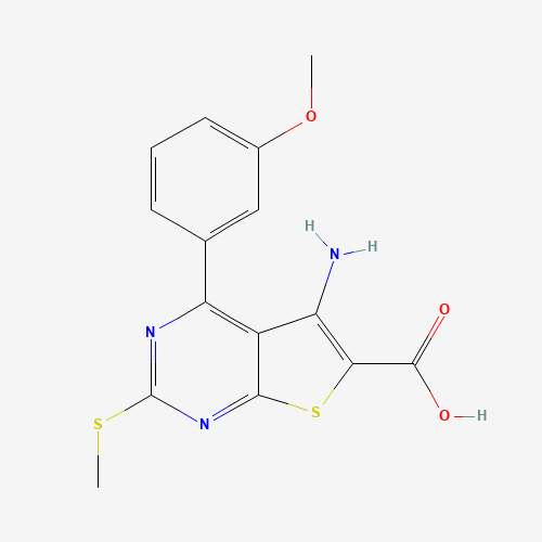 5-Amino-4-(3-methoxyphenyl)-2-(methylthio)thieno[2,3-d]pyrimidine-6-carboxylic acid
