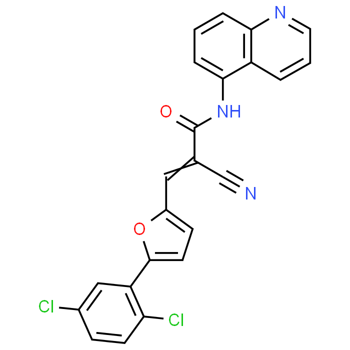 2-Cyano-3-(5-(2,5-dichlorophenyl)furan-2-yl)-N-(quinolin-5-yl)acrylamide