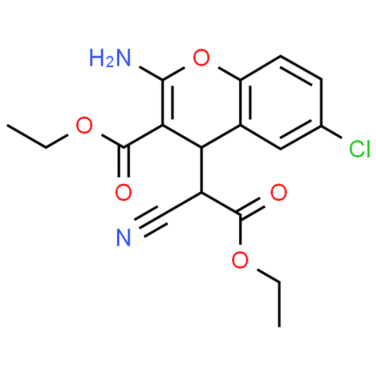 Ethyl 2-amino-6-chloro-4-(1-cyano-2-ethoxy-2-oxoethyl)-4H-chromene-3-carboxylate