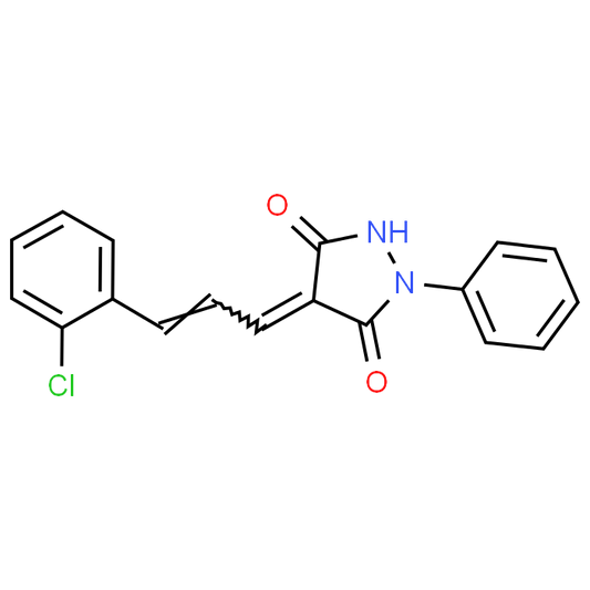 4-(3-(2-Chlorophenyl)allylidene)-1-phenylpyrazolidine-3,5-dione
