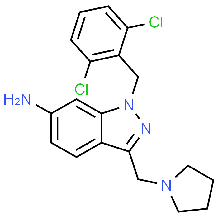 1-(2,6-Dichlorobenzyl)-3-(pyrrolidin-1-ylmethyl)-1H-indazol-6-amine